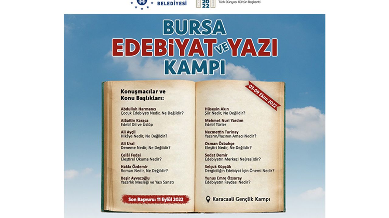 Bursa'da geleceğin edebiyatçıları bu kamptan çıkacak