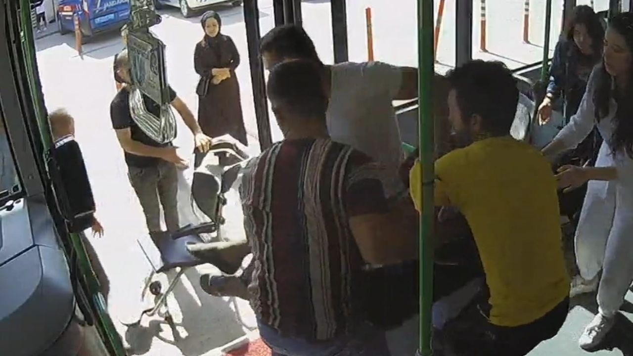 Bursa'da otobüs şoförü saniyelerle yarıştı! O anlara kamerada...