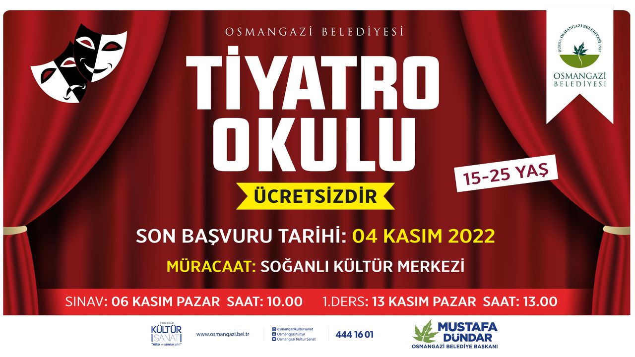 Osmangazi Belediyesi Tiyatro Okulu Başlıyor