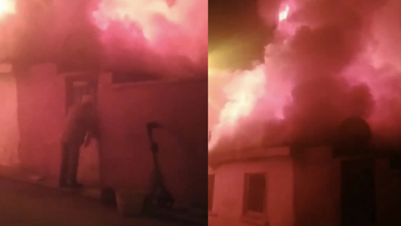 Bursa’da müstakil ev alev alev yandı!