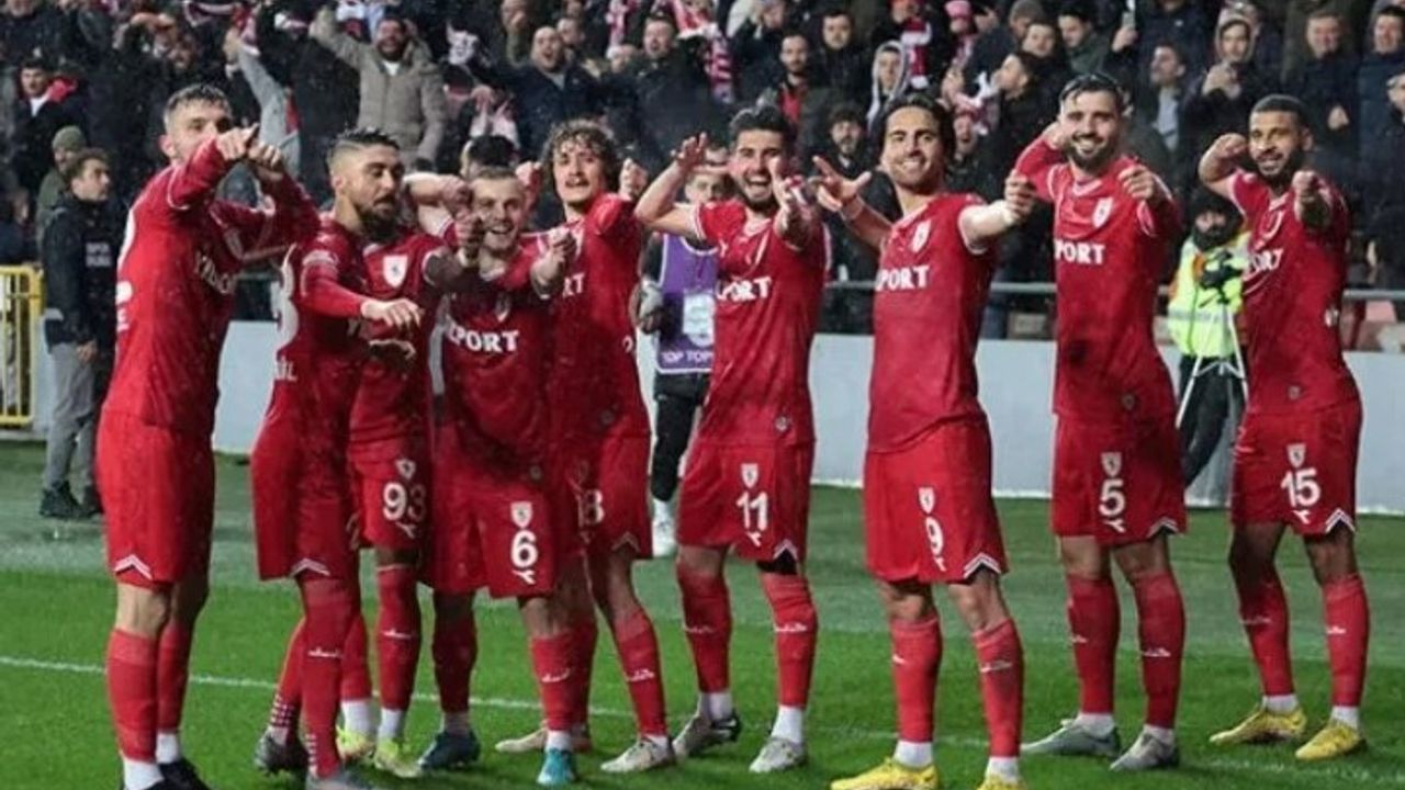 Lider Samsunspor'dan 5 gollü galibiyet