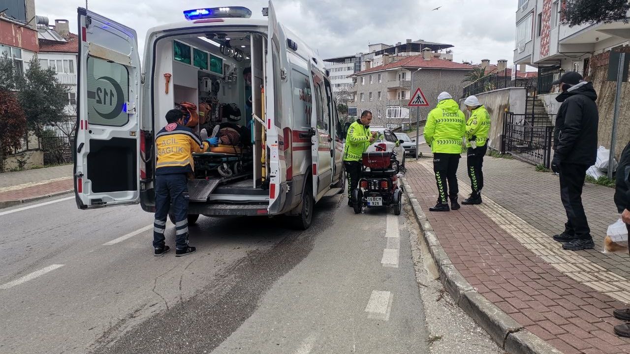 Bursa'da motosiklet sürücüsü yaralandı