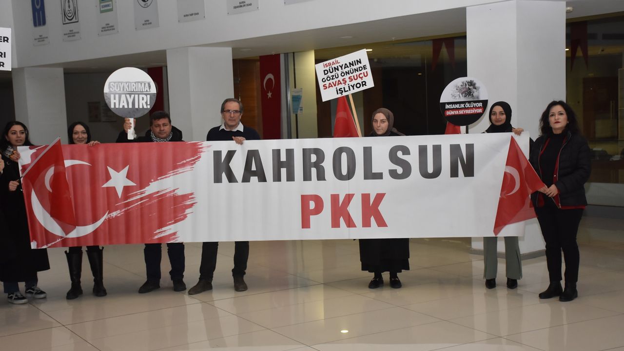 HKMO Bursa Şubesi'nden İsrail ve PKK'ya kınama