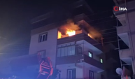 Bursa'da alev alev yanan evini görünce gözyaşılarına hakim olamadı
