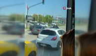 Trafikte yumruk yumruğa yol verme kavgası