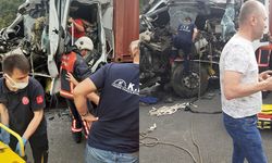 Bursa'da kaza! Tır ile kamyon çarpıştı