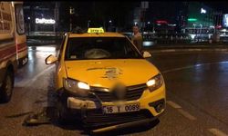 Bursa'da ticari taksi şahsa çarptı