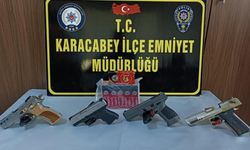 O ilçede operasyon: 4 adet tabanca ele geçirildi