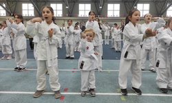 Bursa'da genç sporculara karate eğitim semineri verildi