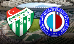 İlk yarı sonucu: Bursaspor 1-0 Anadolu Üniversitesi