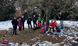 Soğuk hava, doğaseverlere engel olamadı