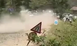 Ralli yarışında korku dolu anlar!