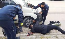 İtfaiye ekiplerinden kedi operasyonu
