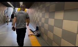 Metro istasyonunda şaşırtan görüntü
