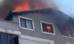 6 katlı apartmanda korkutan yangın!