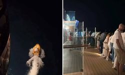 Yolcu gemisinde panik! Denize düştü