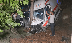 Kamyonet ile ambulans çarpıştı!