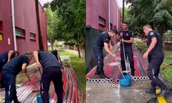 Yangın kahramanlarından disiplinli çalışma