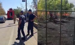 Bursa'da lise bahçesinde yangın!