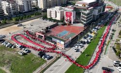 Bursa'da dev Türk Bayraklı kortej