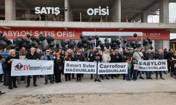 İnşaat firması mağdurlarından eylem