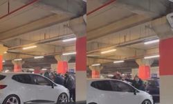 AVM otoparkında iki aile birbirine girdi!