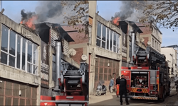 Mobilya imalathanesinde korkutan yangın