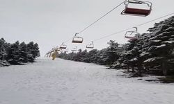 Uludağ'da kar yağışı etkili oldu