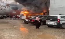 Park halindeki midibüs alev alev yandı