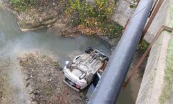 Otomobil dereye uçtu!