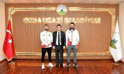 Başkan Aydın, Bursa’nın şampiyon kardeşlerini ağırladı