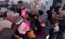 Çeyiz mağazasında birbirlerini ezdiler!