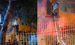 Yoğun duman arasında böyle kurtarıldı!