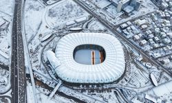 Timsah Arena karla kaplandı
