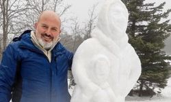 Uludağ'da kardan sanat!
