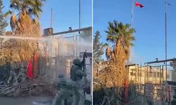 Şanlı Türk bayrağının tekrar göndere çekildiği anlar!