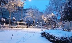 Bursa güne beyaz örtüyle uyandı