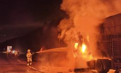 TIR alev alev yandı