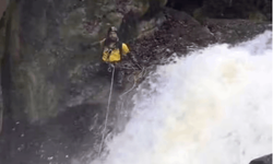 Kanyonda tehlikeli anlar!