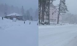 Zirvede yoğun kar yolları kapattı!