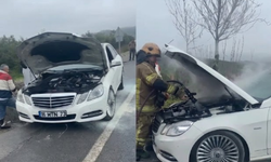 Bursa'da lüks otomobil yangını!