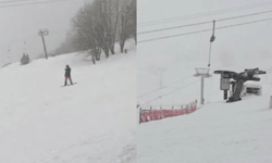 Uludağ'da yoğun kar yağışı!