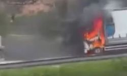 Seyir halinde alev alev yandı!