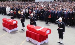 ŞEHİT POLİSLERE ACI VEDA