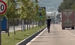 BURSA'DA TEHLİKELİ SCOOTER SÜRÜŞÜ