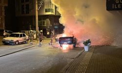 ARAÇ ALEV TOPUNA DÖNDÜ!