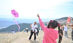 Gemlik'te uçurtmalar gökyüzünü renklendirdi