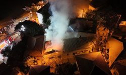 Gölyazı'da alevler geceyi aydınlattı