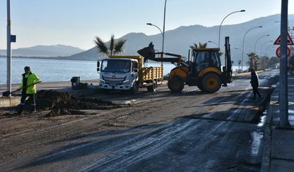 Fırtınanın ardından temizlik başladı