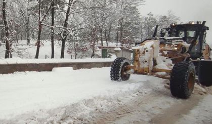 Bursa'da kırsalda karla mücadele